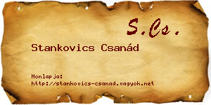 Stankovics Csanád névjegykártya
